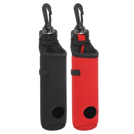 PATIKIL Golf Ball Carry Bag, 2Pack Golf Tee Holder Pouch Portable Neoprene Golf Ball Holders with Clip for Men and Women Storage Gifts, 2 Color