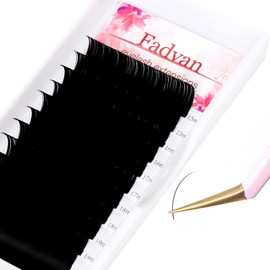 Eyelash Extensions Individual Lashes 0.05 D curl 15-20mm Mix Classic Lash Extensions FADVAN Single Volume Fan Eyelashes Professional Matte Black Semi Permanent Soft Natural for Salon (Mix 15-20)