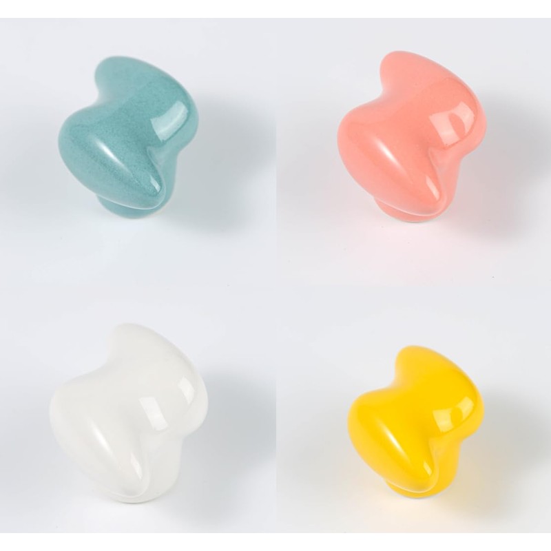 FLEXKEA Lightning Shape Ceramic Cabinet Knobs Vintage Door Knobs Drawer