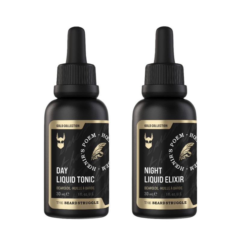 The Beard Struggle Tonic + Elixir Beard Oil Bundle Gold