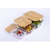 Umami Glass & Bamboo Meal Prep Container Set, 68 oz,