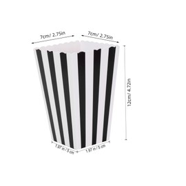 SHOWERORO 48pcs popcorn bags white ornament carnival theme party decorations baskets popcorn Movie Theater Decor Carnival Party Decorations gadgets for kids candy popcorn machine child