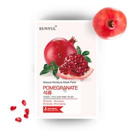 Eunyul Natural Pomegranate Mask Pack (1 Sheet) / Daily Use (1 Pack a Day) / Hydration / Elasticity / Whitening Care / 내츄럴 석류 마스크팩 1매/매일쓰는 1일 1팩 /수분/탄력/미백 케어