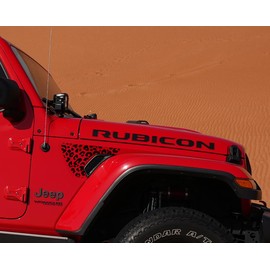 Leopard Cheetah Side Fender Vent Decal Compatible with Jeep Wrangler JL & Gladiator 2018-2024 Black Matte Decals(1 Pair)