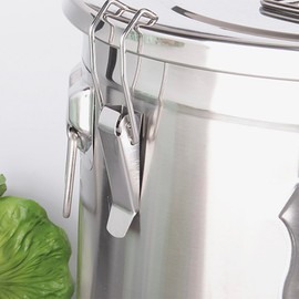 WQV 3.2Gal Container with Lids, 304 Stainless Steel Container, Airtight Canister, Flour Sugar Storage Containers, 12L Food Storage Container for Coffee Bean, Grain