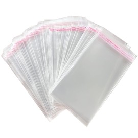 Zydiwo Pack of 300 Transparent Cellophane Bags Sticker Bag Small Plastic Bag OPP for Confetti Jewellery Gift Doll (9 x 22 cm)