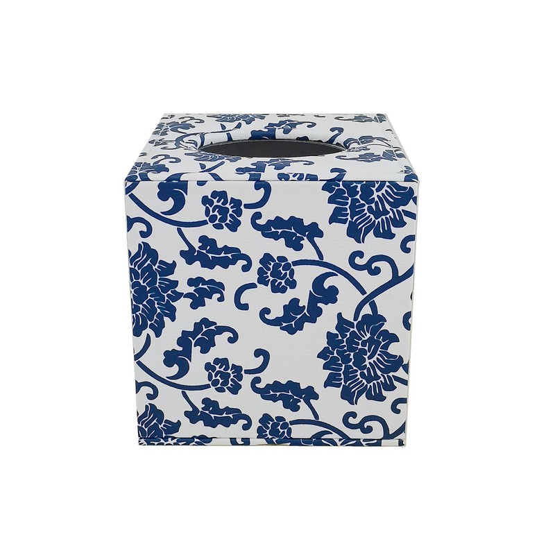 S Forever Home Decor Flower Pattern Faux Leather Tissue Box