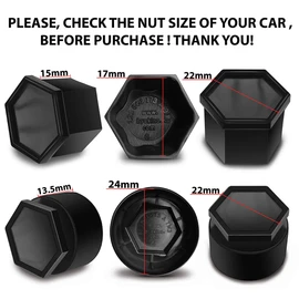 SkinoEu Wheel Nut Covers Locking Bolt Caps Universal Canada Flag 17mm NB 26