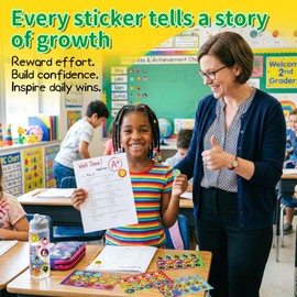 HORIECHALY 540 PCS Scented Stickers,Scratch and Sniff Reward Stickers
