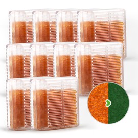 Wisesorb Silica Gel Canister, 45 Gram 10 Packs Hard Plastic Silica Gel Desiccant Canister (Orange to Dark Green), Reusable Gun Safe Dehumidifier Moisture Absorber with Nonwoven Zip Lock Storage Bags