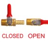 Litorange 2 PCS Brass Water Mini Ball Valve Shut Off