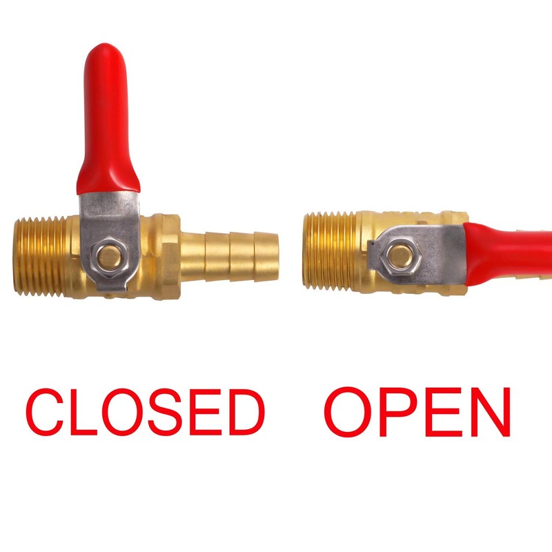Litorange 2 PCS Brass Water Mini Ball Valve Shut Off