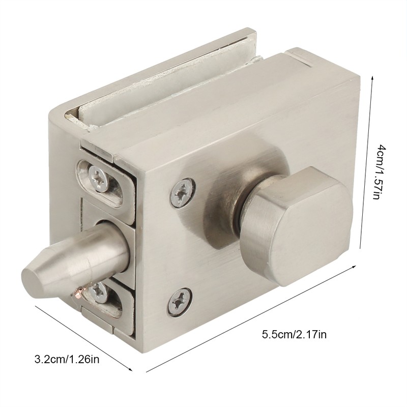 Glass Door Bolt Lock Latch Rotary Knob for Home Hotel