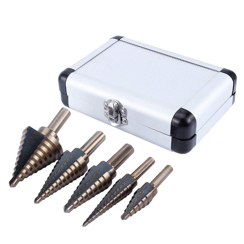Step Drill Bit Set HSS Step Drill Bit Set, Ti