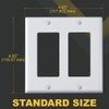 Faith White 2-Gang Two-Device Wall Plate (6-pack) | Double Light