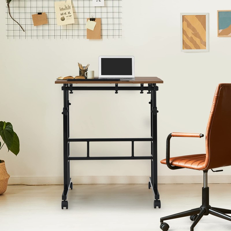 COSTWAY Computer Desk, Walnut
