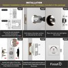 Malimali Pocket Door Lock, Brushed Steel Pocket Door Hardware Square