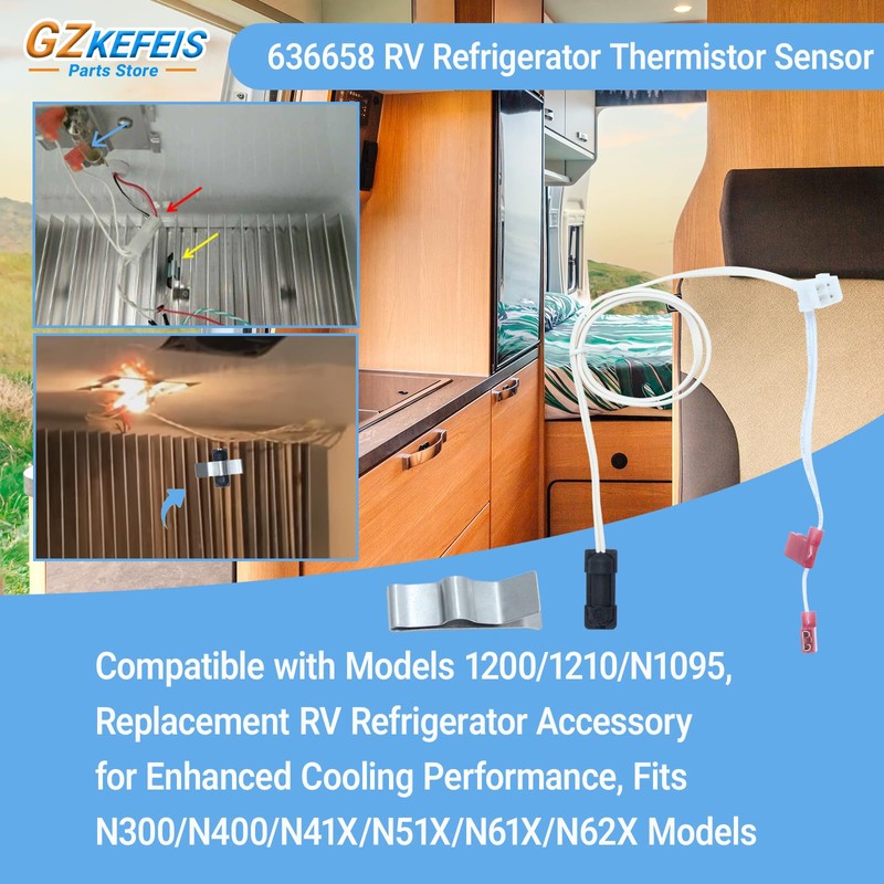 636658 Thermistor Assembly for Norcold, Compatible with Models 1200/1210/N1095, Replacement