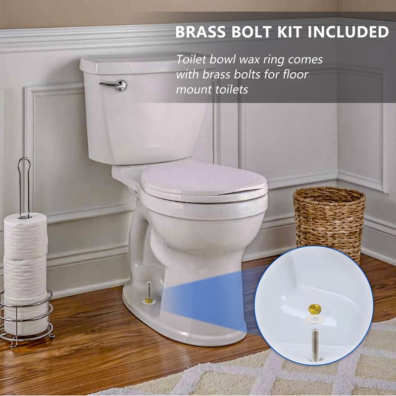 boeemi Extra Thick Wax Ring Toilet Kit,with Bolts for Reinstallation