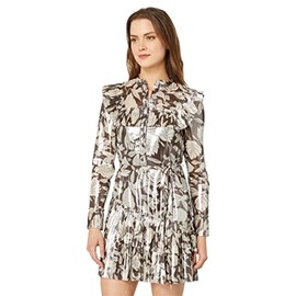 Ted Baker Alyvia Ruffle Detail Mini Shirtdress Dark Brown 6 (US 14)