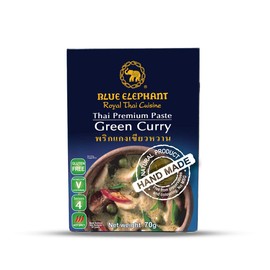 Blue Elephant Brand, Royal Thai Cuisine, Thai Premium Paste, GREEN CURRY, size 70g X 2 Packs