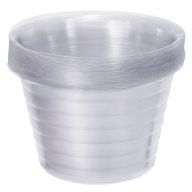 MECCANIXITY Plant Pot Saucer 5 Inch Plastic Round Flower Drip Tray for Indoor Outdoor, Clear Pack of 20