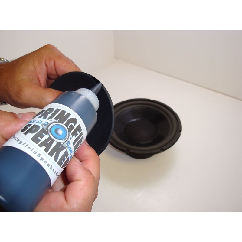 Pro-Grade Black Rubberized Speaker Repair Adhesive Glue (4 oz) -