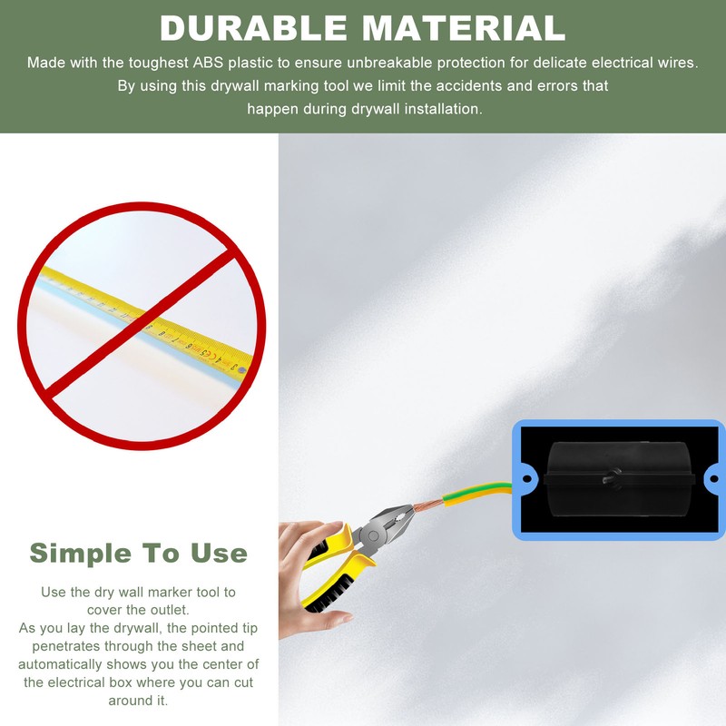 5Pcs Electrical Outlet Marker for Drywall Installation Wire Protection Drywall