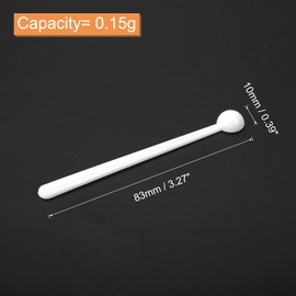 uxcell 100Pcs Teaspoon Micro Scoops 150 Milligram Mini Powder Scoops Mini Measuring Spoons for Measuring Cosmetics Powders Coffee, White