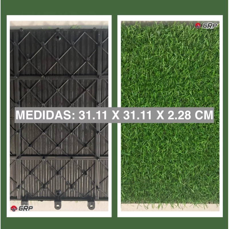 HD Piso Modular Con Pasto Sintético 30 X 30 Cm