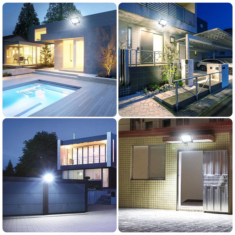 MIWAT 50W Plug in LED Motion Sensor Flood Light, PIR
