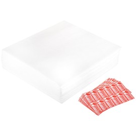 MECCANIXITY Foam Packing Pouches, 100pcs 13.8x11.8 Inch Wrap Bubble Pouches Cushion Foam Packing Supplies White with 60 Fragile Tags for Dishes Furniture Glasses Cups Moving Storage