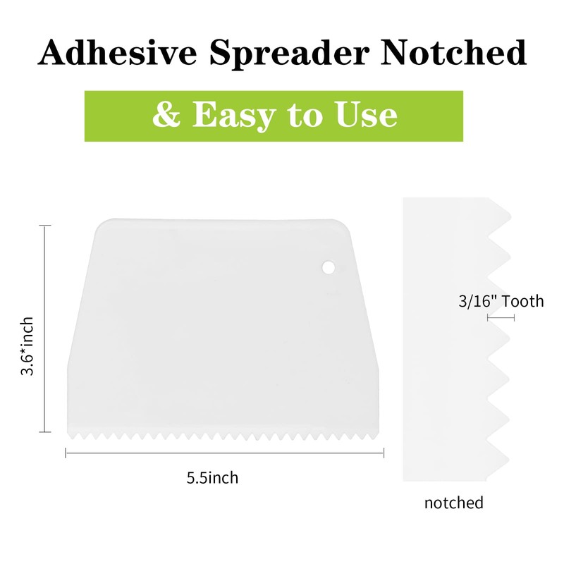 DLUGOPIS adhesive spreader notched Glue Spreader adhesive barrier spreader plastic