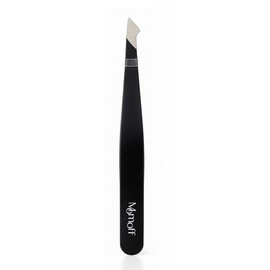 [Momorph] Black coating curved tweezer - fine eyebrow ingrown hair removal tweezers, 1 piece / [모모프] 블랙코팅 곡선형 트위저 - 미세털눈썹인그로운헤어 제거 족집게, 1개