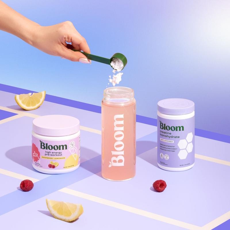 Bloom Nutrition Creatine Monohydrate Powder (40 Servings) - Supports Energy,