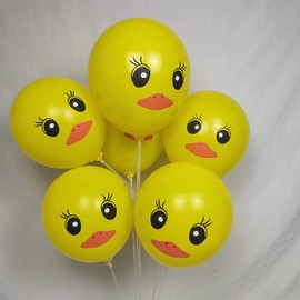 25PCS Duck Latex Balloons for Children's Birthday Party Baby Shower Wedding Anniversary and Kindergarten Decorations