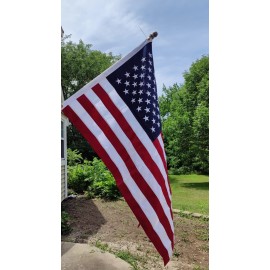 American Flag Us Flags 3x5 Outdoor Made In Usa High Wind Heavy Duty Outside Embr