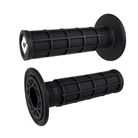 MPP+ ODI Ruffian Full Waffle MX Motorcycle Dirtbike E-Bike Medium Compound Rubber Grips Black for Twist Throttle Made in The USA