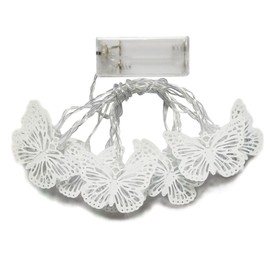 Penfly 1.65M 10 LEDs Metal Decorative Butterfly Shape Fairy Mood Night Light String Light for Home Indoor Bedroom Babyroom Child Wedding Warm White