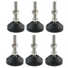 Gasea 6 Packs Furniture Levelers, M8 Threaded Swivel Adjustable Nylon