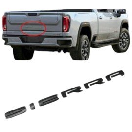 1-PC Sierra Badge Emblem in Glossy Black Finish for GMC Yukon & Sierra 2019-2024 Models - Suitable for Doors and Tailgate - Fits 1500, 2500HD, and 3500HD Models