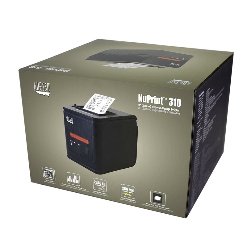 ADESSO NuPrint 210 Thermal Receipt Printer, 2" (58mm) Width, 120mm/s
