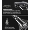 INTERMAX Bike Saddle Seat Wide Hole Shock Absorption Chromoly Soft