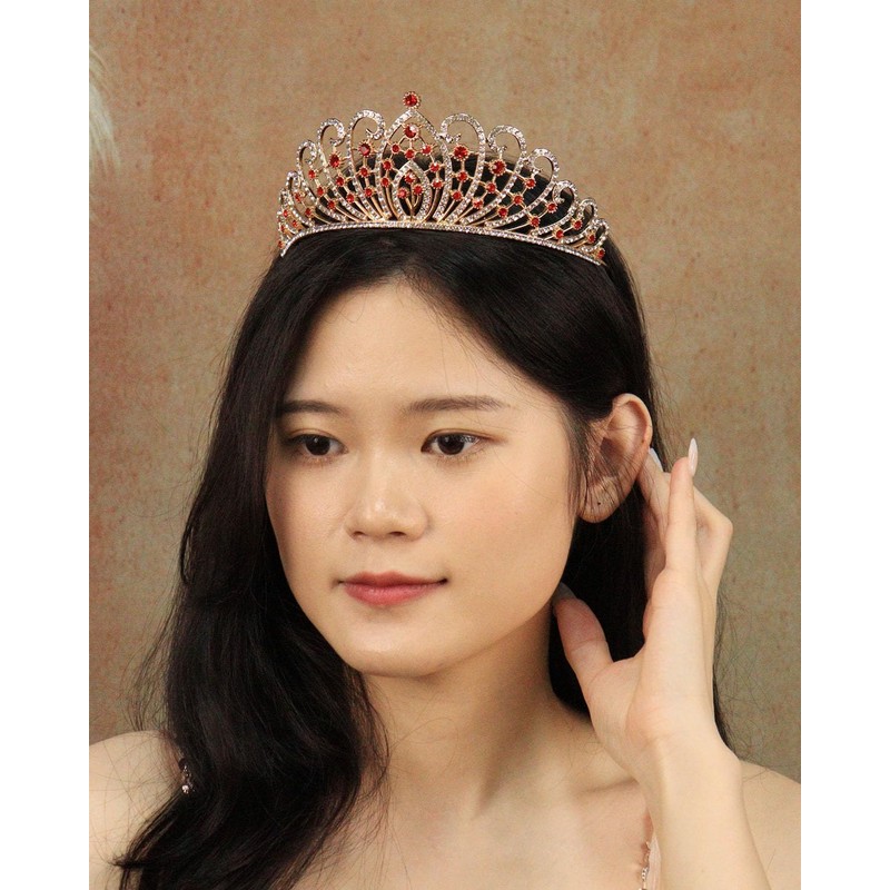 Rannyrena Crystal Bride Wedding Tiara Crown for Women Elegant Royal