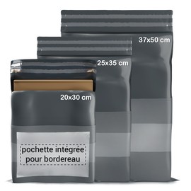 UGIX Vinted-Verpackung – Packung mit 30 Versandtaschen, Vinted, Umschlag aus Kunststoff, widerstandsfähig, selbstklebend, blickdicht, für Kleidung, Schuhe, Bücher – Grau