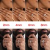 Silver 2MM Midi Plain Ring for Women Stainless Steel Simple