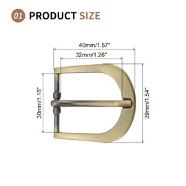 SUIKIHUM 4 Pack Metal Roller Buckles, 1" Adjustable Roller Buckle for Strap, Single Prong Belt Buckle for Belt Bag Keychain, Bronze