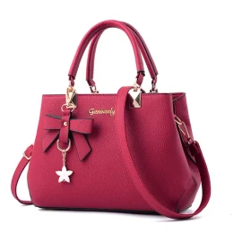 Exquisito Bolso Cruzado De Moda De Gran Capacidad Para Mujer Color Rojo