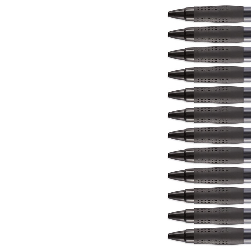 Paper Mate Gel Pens, Medium (0.7mm), Black, 12 Count