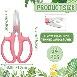 24 Pcs Flower Scissors Stainless Steel Floral Shears Floral Scissors for Fresh Flower Shears for Yard Gardening Plants Hedge Flowers Cutting Secateurs Flowers Arrangement